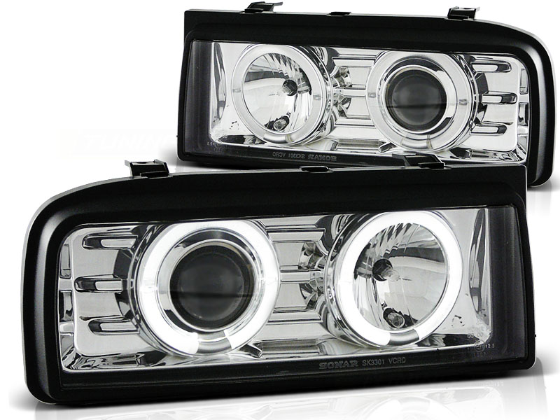 Faros VW Corrado Angel Eyes cromo