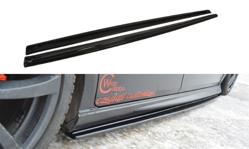 Zijskirts Seat Leon 1P Maxton Design glans zwart