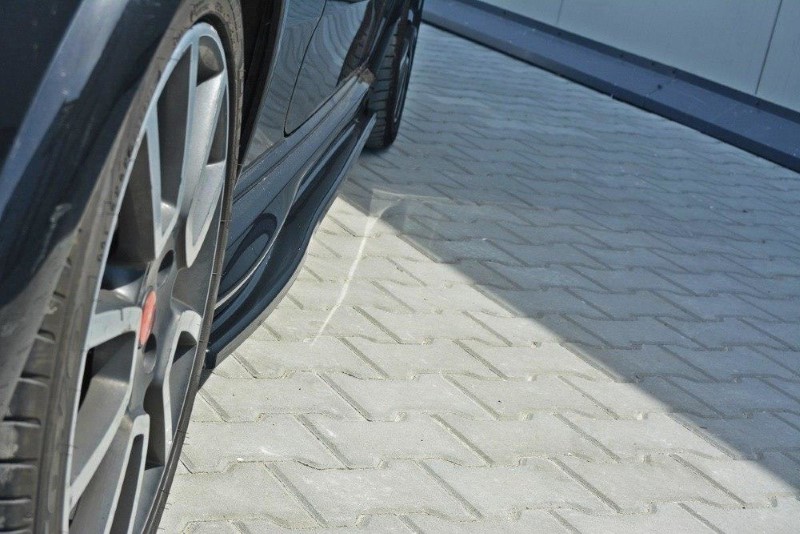 Zijskirts Diffusers Fiat Punto Evo Abarth Glanzend Zwart