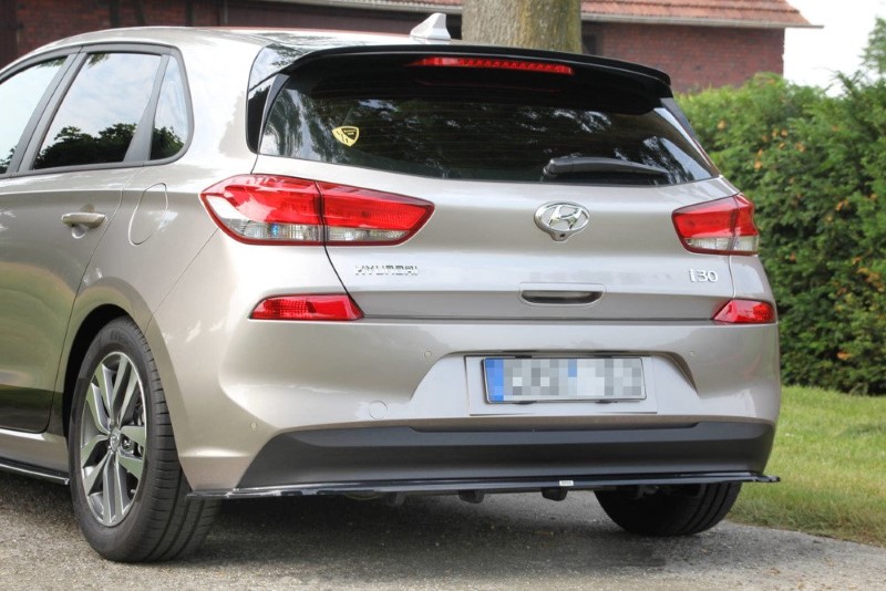 Centrale Achterspoiler Hyundai i30 MK3 Hatchback (Met verticale Bars) Glanzend Zwart