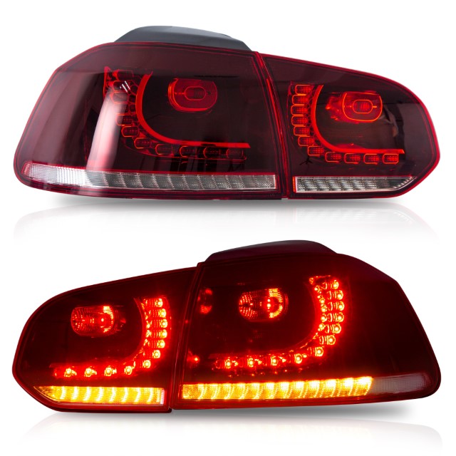 Taillights led VW Golf VI 10/08- R-look red/Smoke