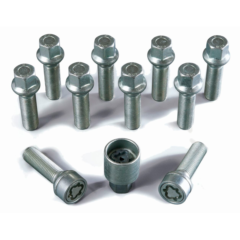 H&R Wielboutenset bolkonisch R13 M14x1.50 - Lengte 28mm - 10 stuks (bv.  VAG) - incl. wielsloten