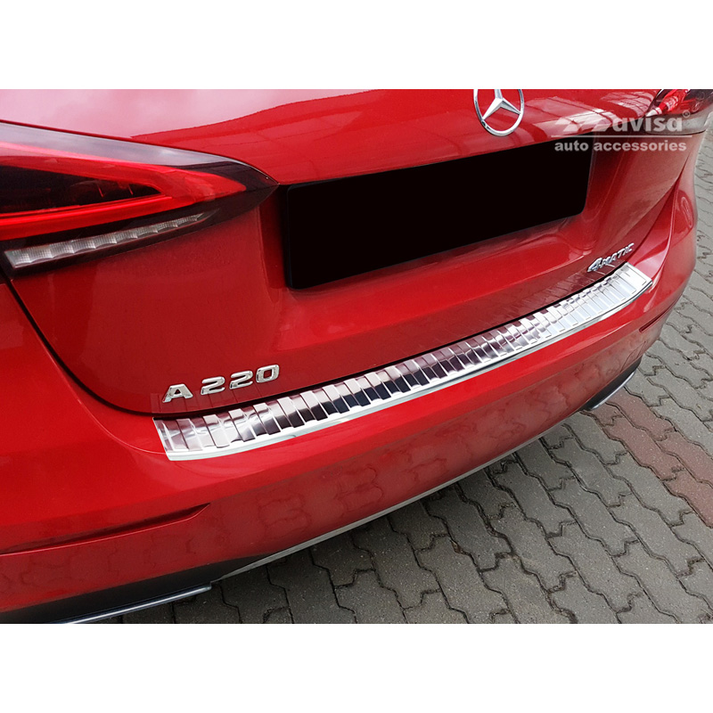 RVS Achterbumperprotector  Mercedes A-Klasse W177 HB 2018- incl. AMG & EQ 'Ribs'