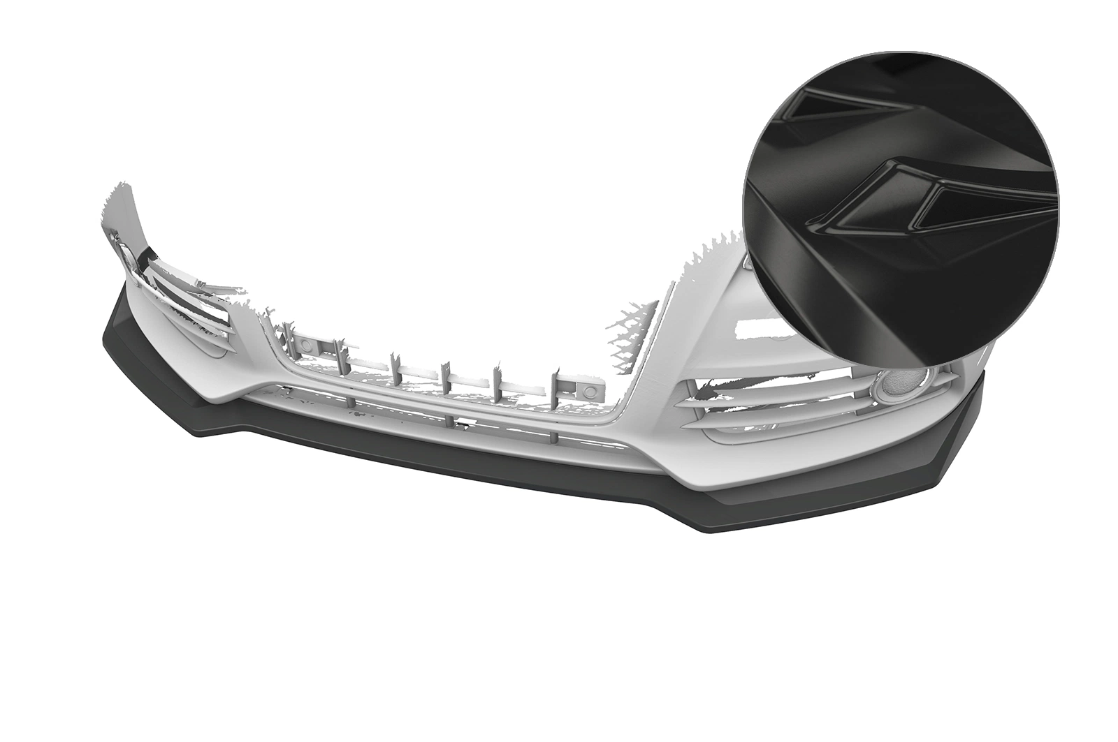 Voorspoiler Audi A4 S-Line / S4 (B8) – CSR Automotive Cup Spoilerlip Glanzend Zwart