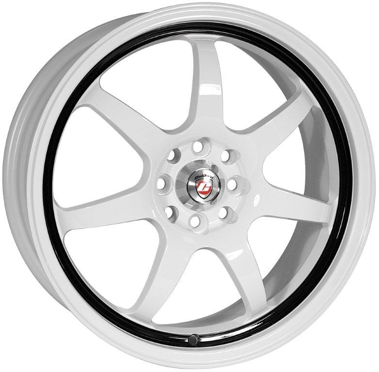 Velgen Calibre Pro 7 7x17 8x100 White/Black centre line