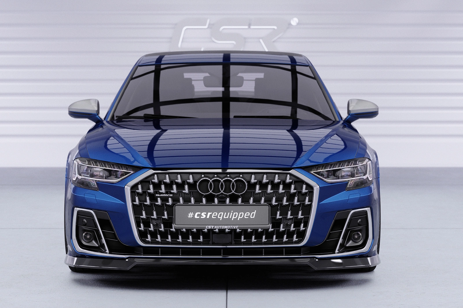 Voorspoiler Audi A8 D5 (Typ 4N/F8) glans zwart