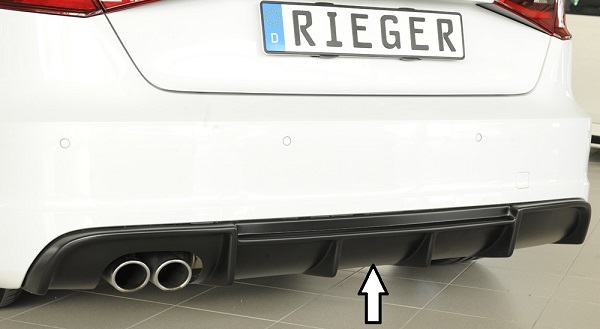 Achter Skirt Audi A3 8V 12-16 S-line Rieger ABS