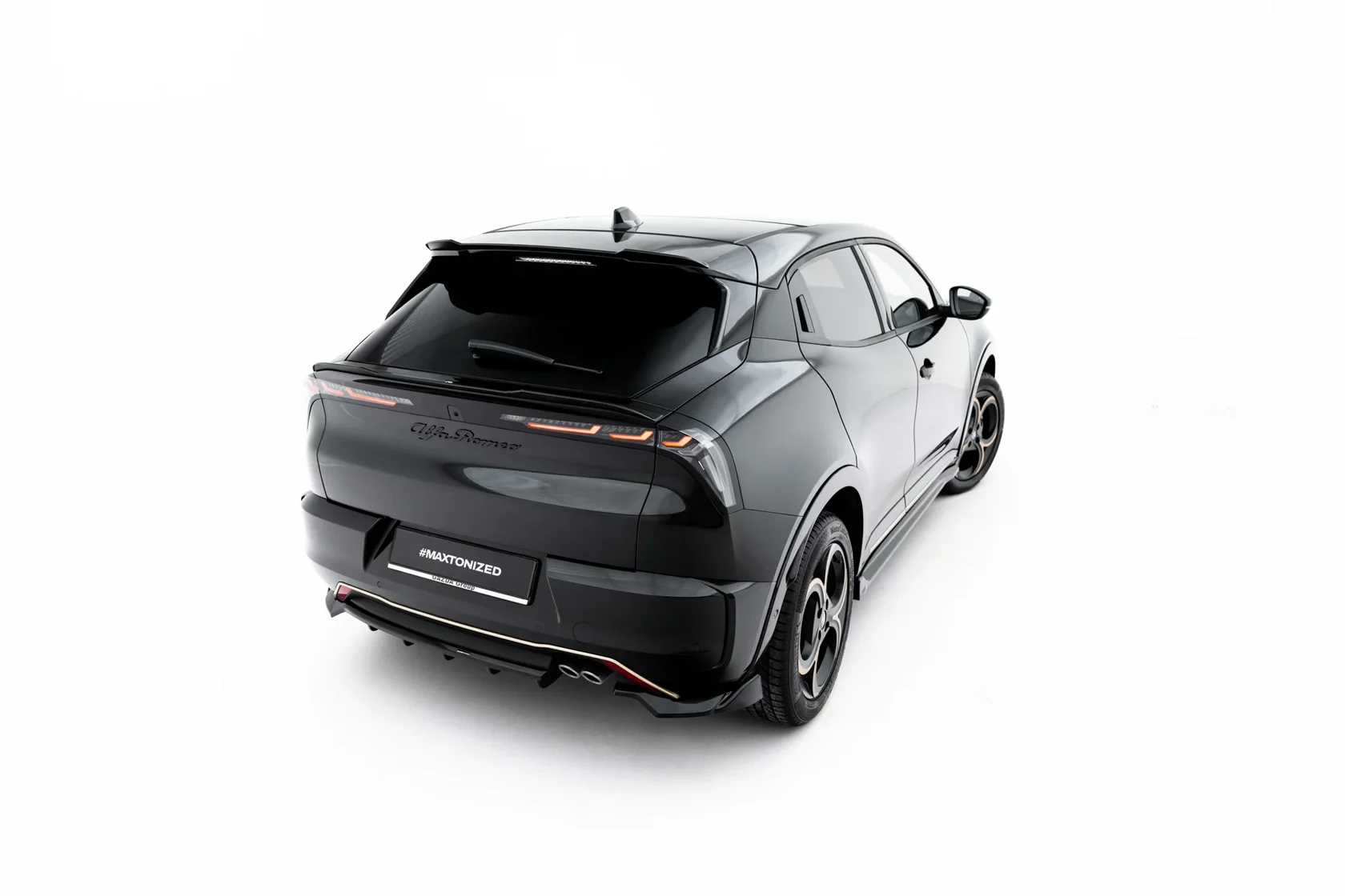 Hoge Spoiler Cap Alfa Romeo Junior Mk1 Maxton Glans Zwart