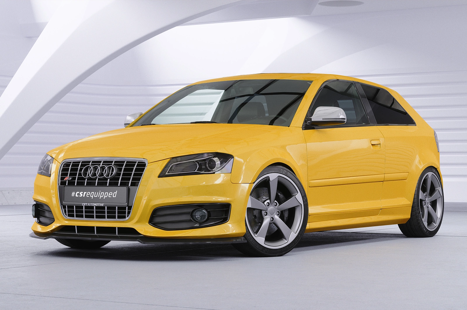 Voorspoiler Audi S3 (8P/8PA) glans zwart