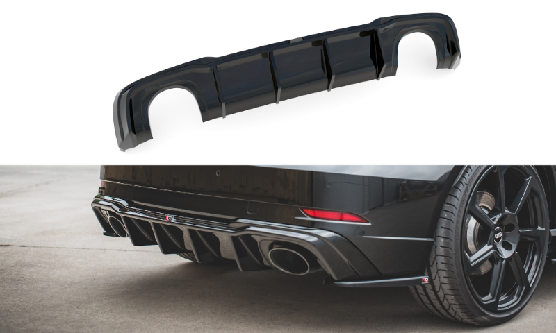 Diffuser V.2 Audi RS3 8V Sportback FL Maxton Glans Zwart
