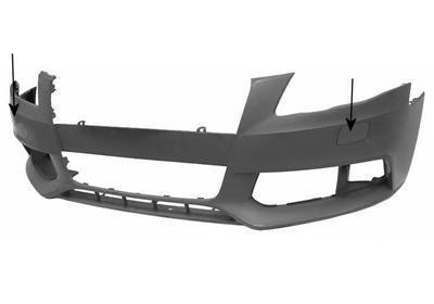 voorbumper, in primer, voor koplampsproeiers Audi A4, 2007-2012