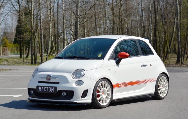 Zijskirts Diffusers Fiat 500 Abarth MK1 Glanzend Zwart