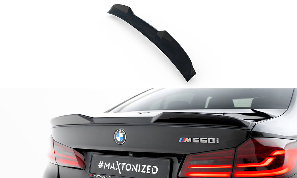 Spoiler Cap 3D BMW M550i / 5 M-Pack Sedan G30 Maxton Glanzend zwart