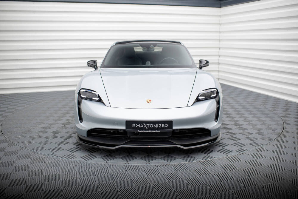 Voorspoiler Porsche Taycan 1 / 4 / 4S / GTS Glans Zwart