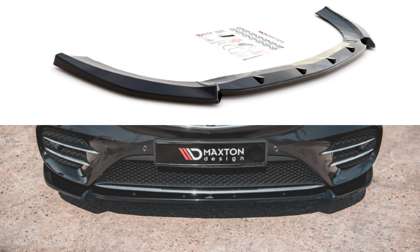 Voorspoiler Mercedes V-Klasse W447 AMG-Line Maxton Design glans zwart v.3