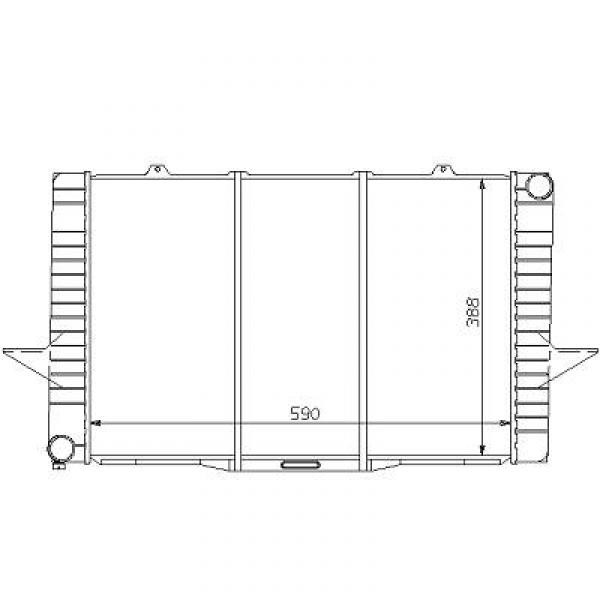 Radiator VOLVO S/V 70/850 96-98 590x388 2.0/2.3/2.5I +/-A/C