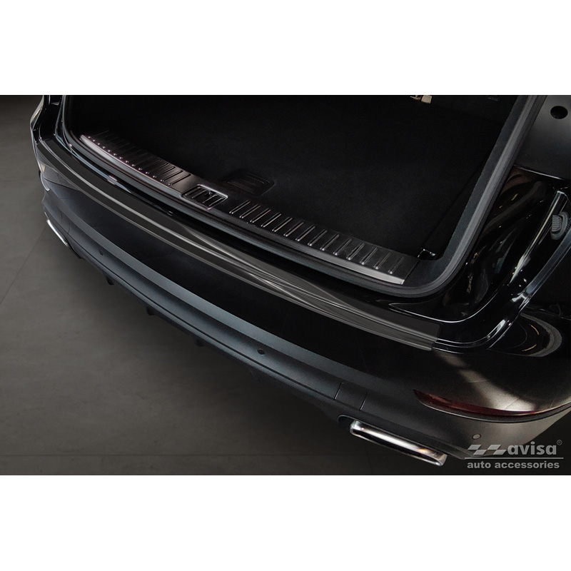 Zwart RVS Achterbumperprotector  Porsche Cayenne III 2017-