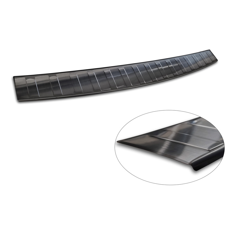 Zwart RVS Achterbumperprotector  Mercedes EQE SUV (X294) 2022- 'Ribs'