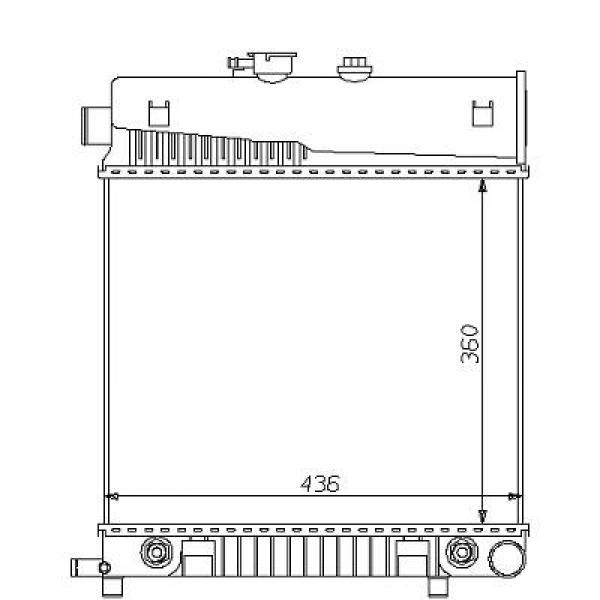 Radiator DB W 202210T-MOD 93->> 360x436 190E1.8/C180/C200->>C240
