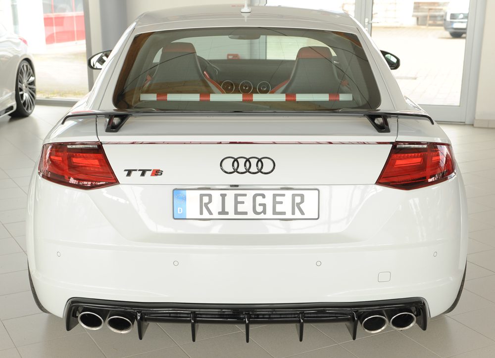 Diffuser Audi TT S-Line / TTS Rieger Glans Zwart
