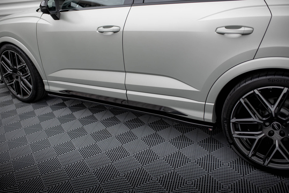 Zijskirts AUDI RSQ3 & Q3 S-Line Maxton Glans Zwart