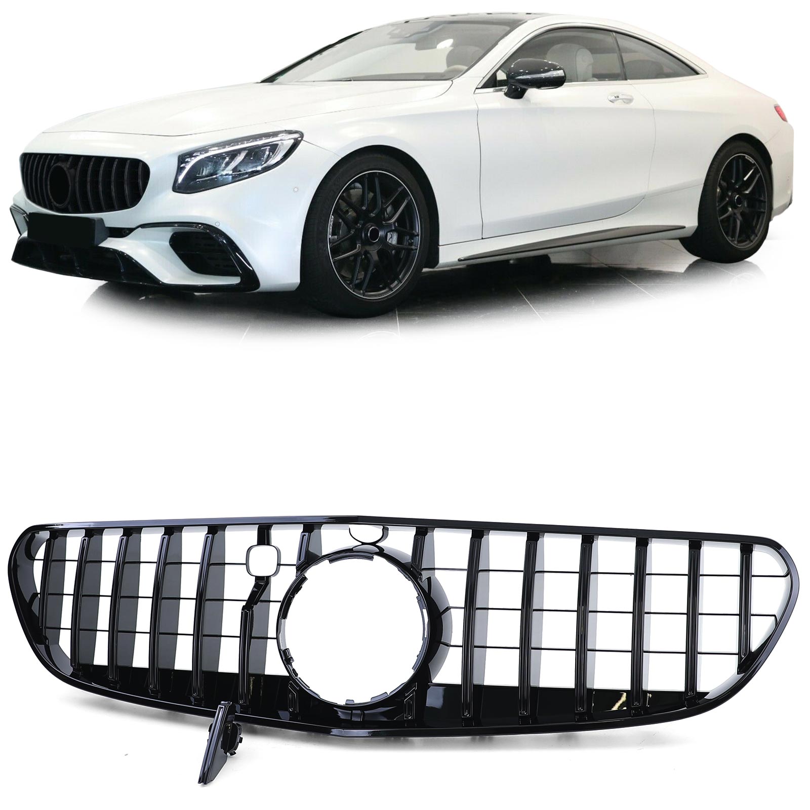 Grill Mercedes S-Class S63 / S65 AMG C217 Coupe 14-20 GT Design Zwart