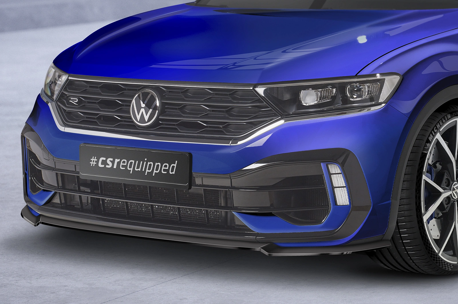 Voorspoiler VW T-Roc (A1) R Glans Zwart van CSR Automotive (2019-2021, Voor Facelift)
