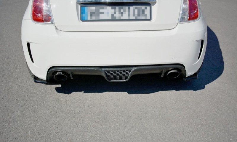 Achterzij Spoilers Fiat 500 Abarth MK1 Glanzend Zwart