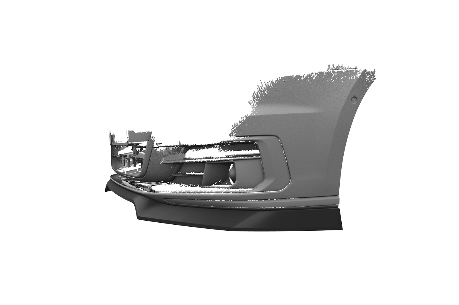 Voorspoiler Audi A8 (D5) Glans Zwart (2017–2021) CSR