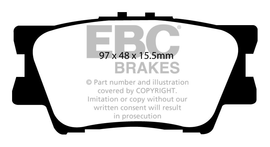 EBC Brakes TOYOTA Rav 4 2.2 TD 2006-.. Remblokken achterzijde
