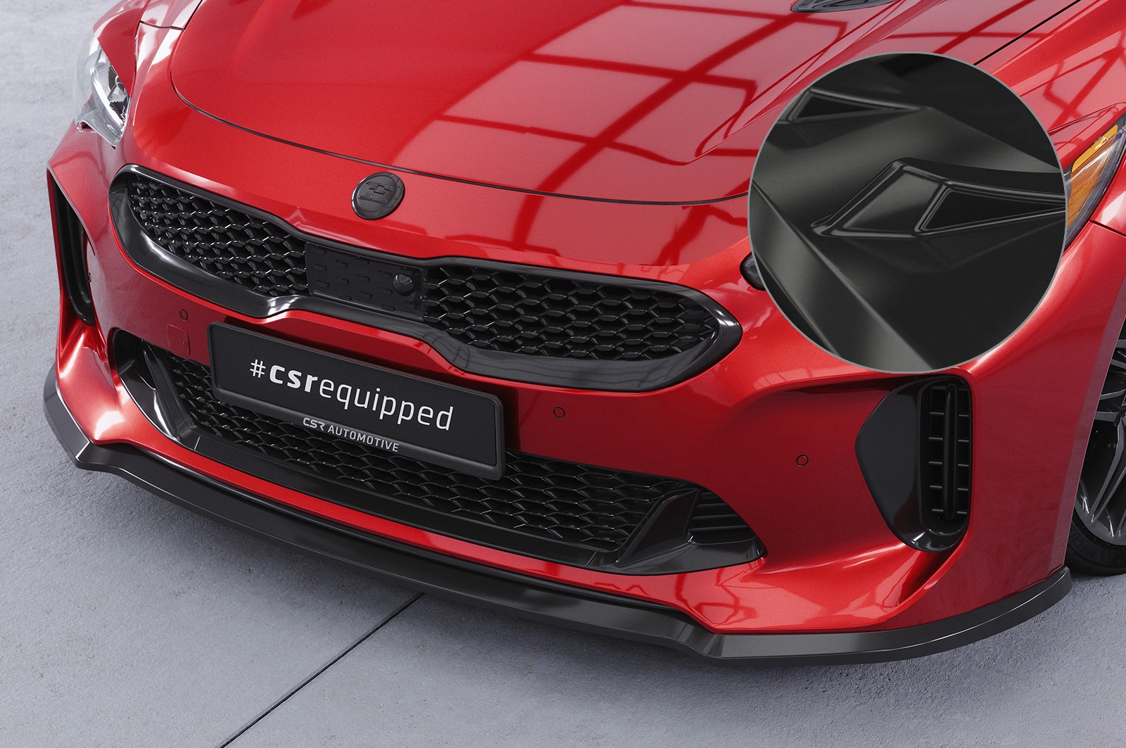 Voorspoiler Kia Stinger GT Glans Zwart – 2017–