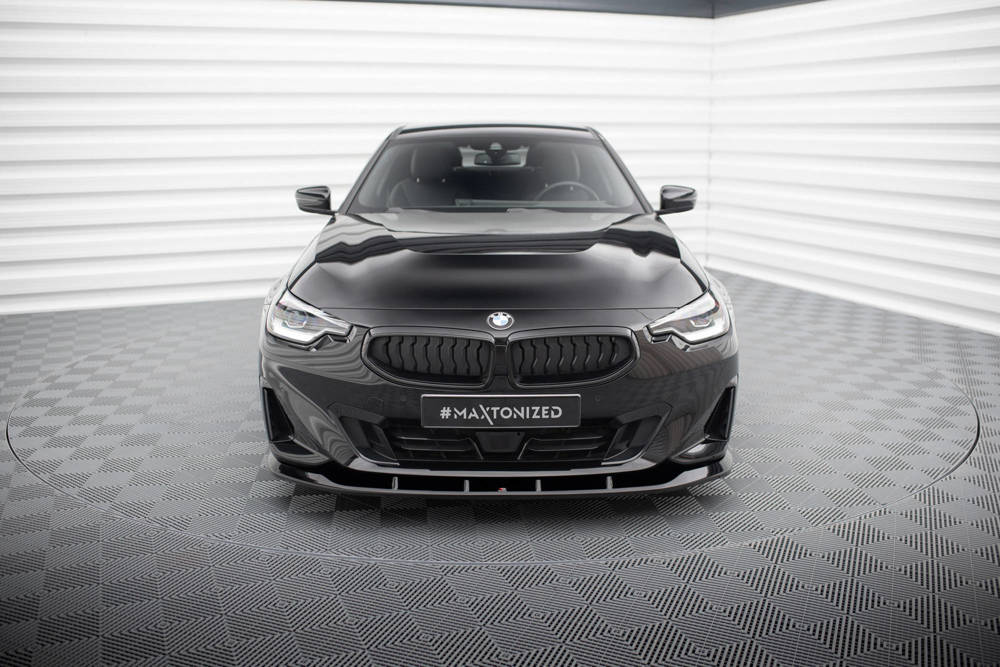 Voorspoiler V.1 BMW 2 Serie Coupe G42 Maxton Glans Zwart