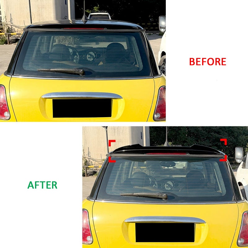 Dakspoiler (Spoiler Cap)  Mini One/Cooper R50/R53 2001-2006 (ABS Glanzend zwart)