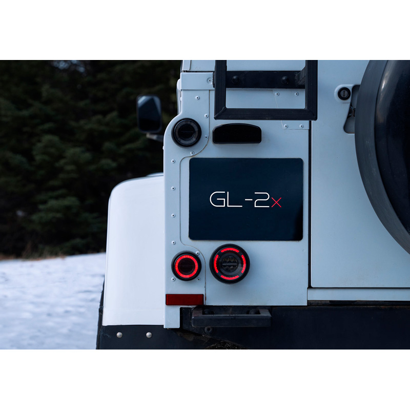 Glohh GL-2x Dynamic LED Achterlichten  Landrover 90/110 1983-1990 & Defender (LD) 1990-2016 - Zwart (6-delig)
