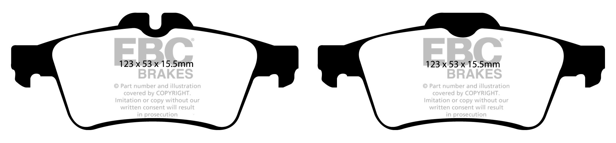 EBC Brakes VOLVO V50 2.5 Turbo T5 (320mm Discs) 2005-.. Remblokk