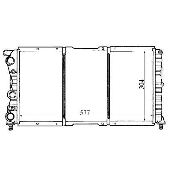 Radiator FIAT PUNTO 93->> 577x304 1.4 GT TURBO