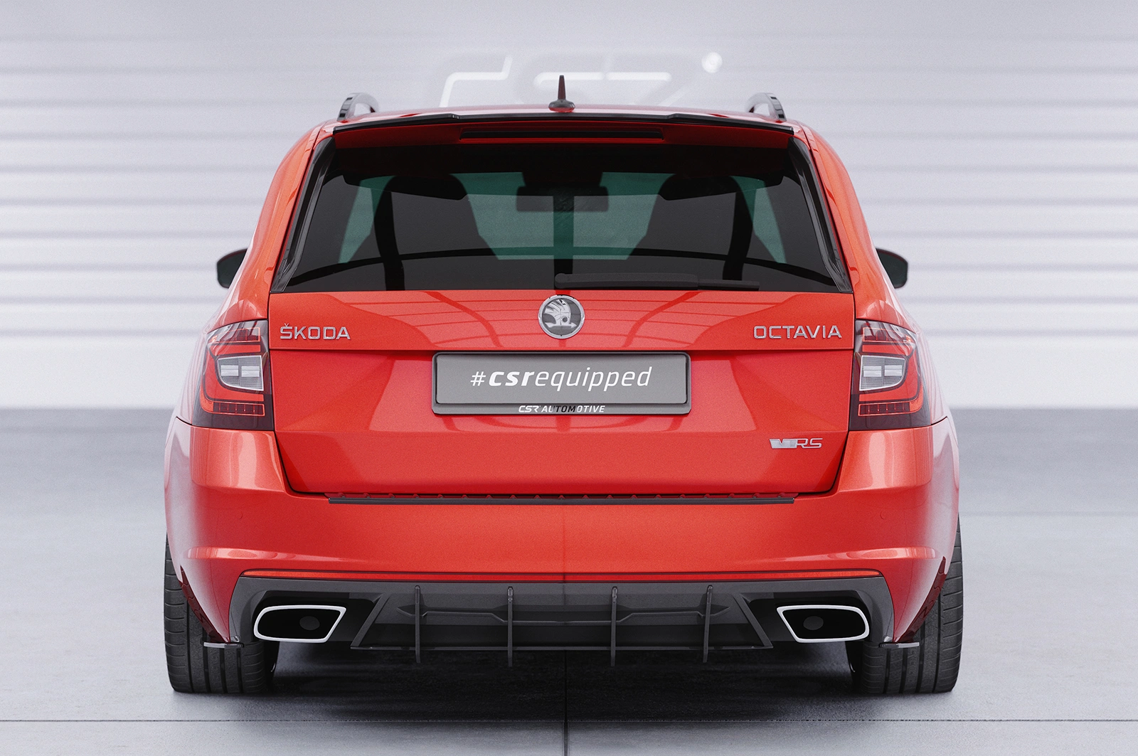Achterspoiler Skoda Octavia 3 (Typ 5E) RS glans zwart