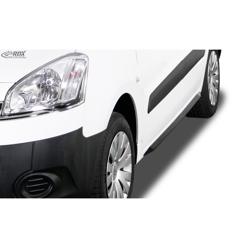 Sideskirts 'Slim'  Citroën Berlingo (B9)/Peugeot Partner 2008-2018 (ABS zwart glanzend)