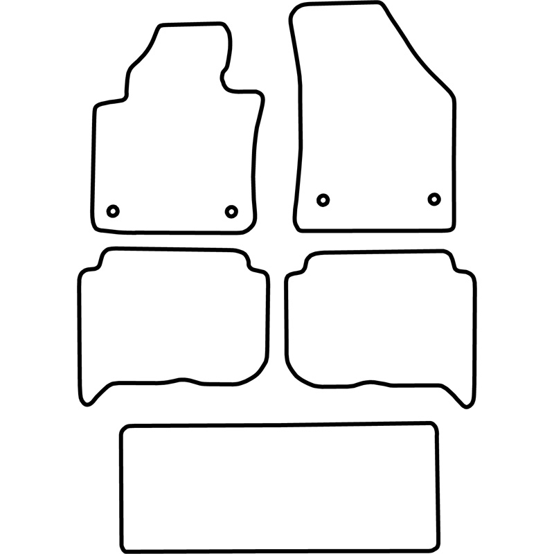 Automatten VW Touran 7-persoons 03-