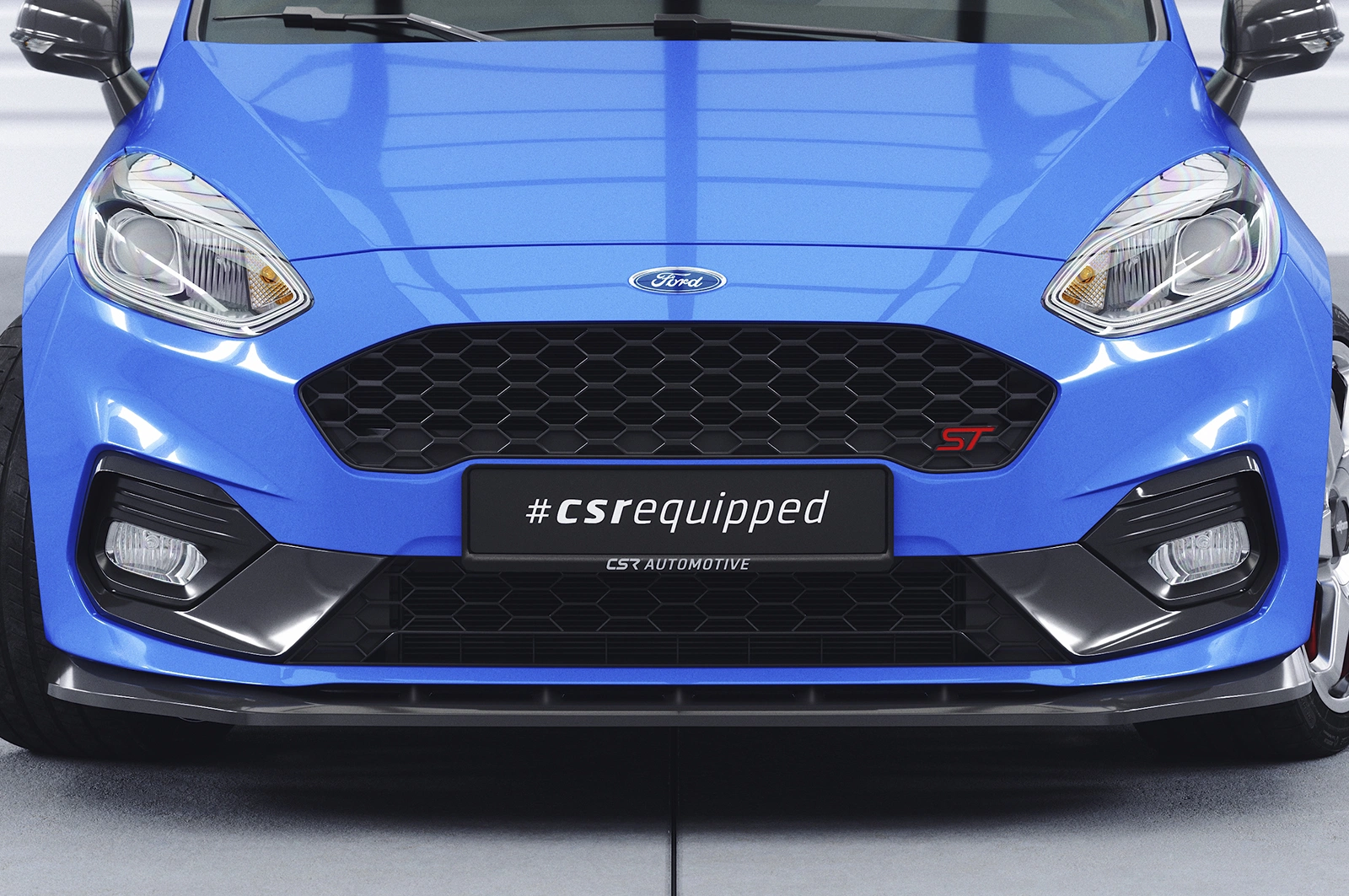 Voorspoiler Ford Fiesta MK8 ST/ST-Line Glans Zwart – 2017–