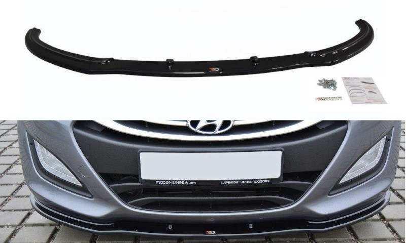 Voorspoiler Hyundai i30 mk.2 Glanzend Zwart