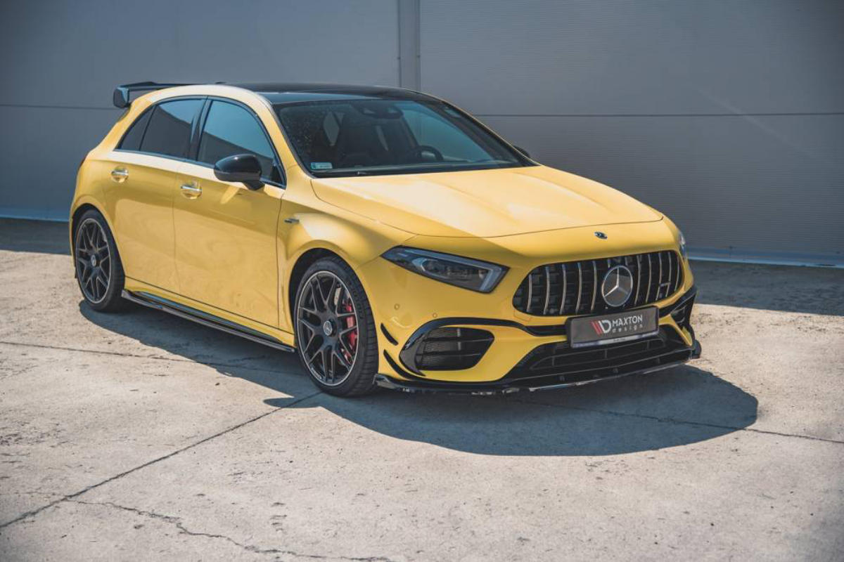 Voorspoiler  Mercedes A Klasse W177 A45 S AMG Glans Zwart Maxton