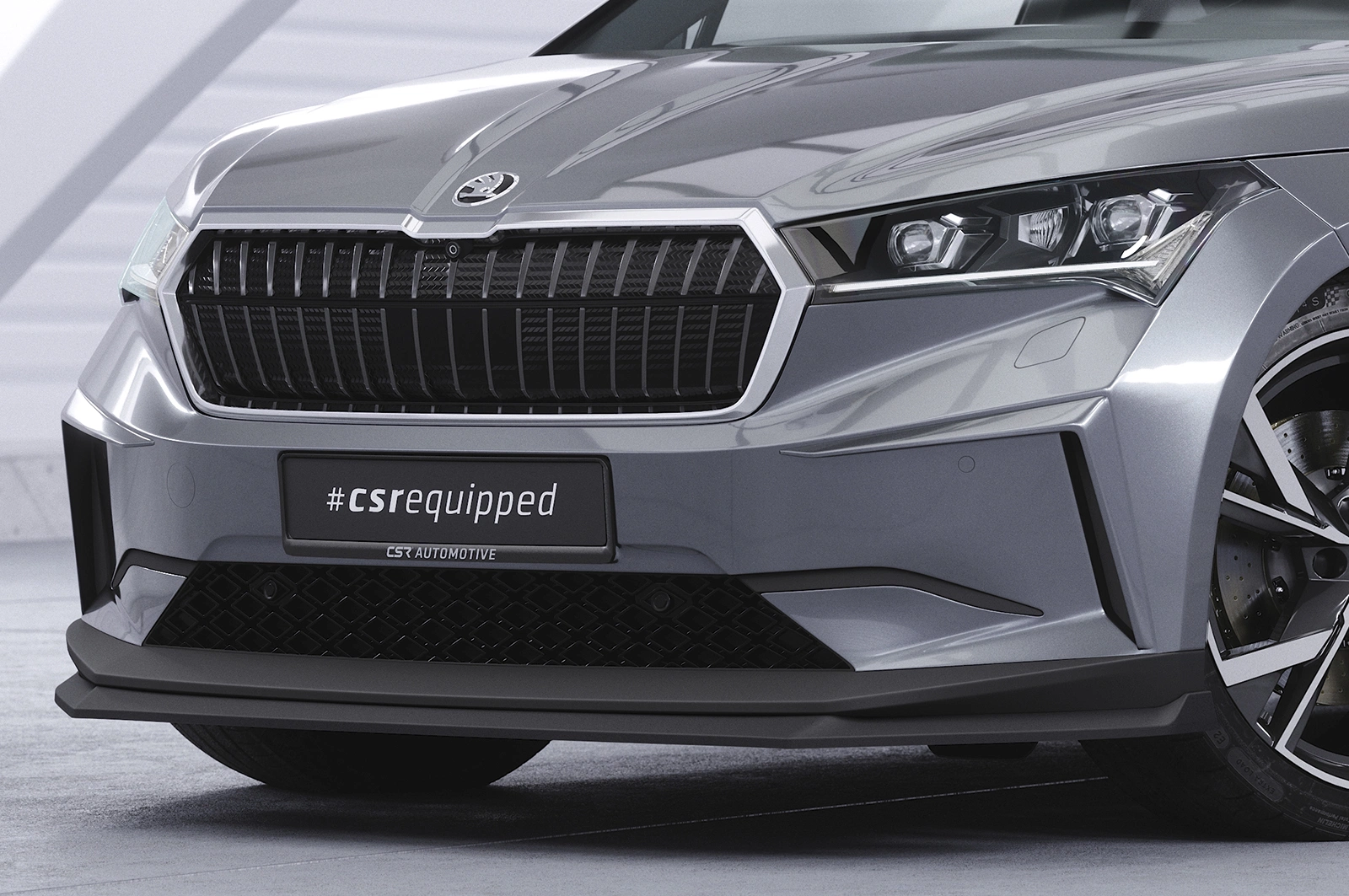 Voorspoiler Skoda Enyaq iV Glans Zwart (2020–)