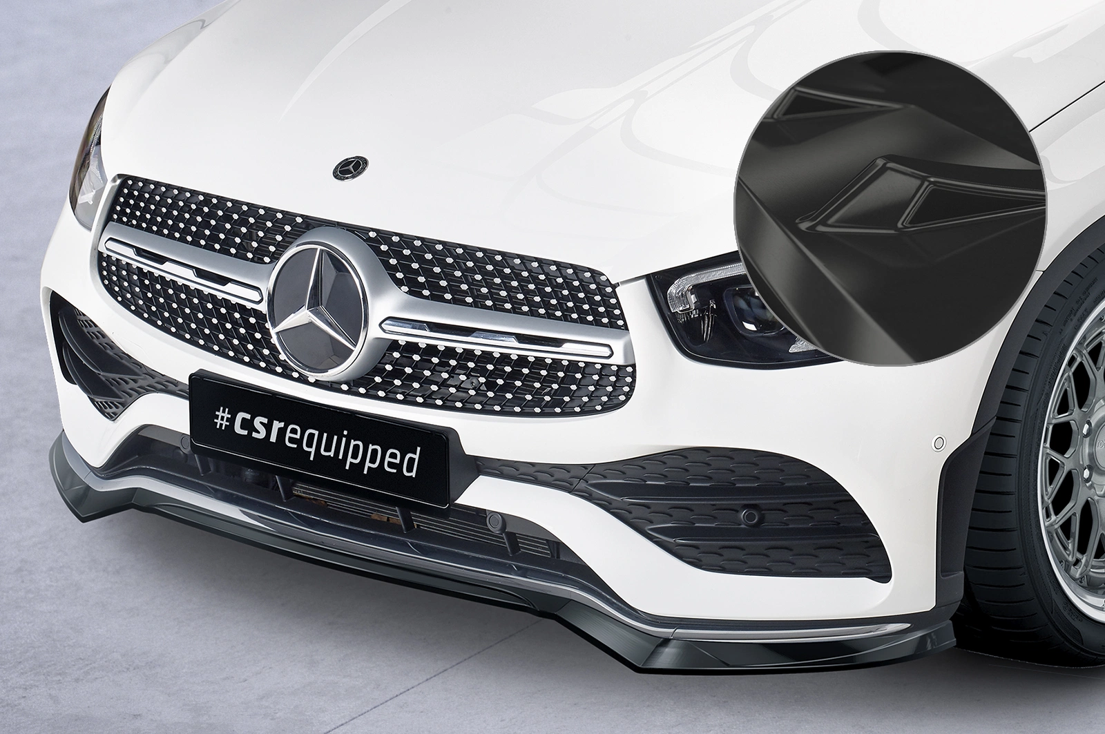 Voorspoiler Mercedes-Benz GLC (C253/X253) AMG-Line glans zwart
