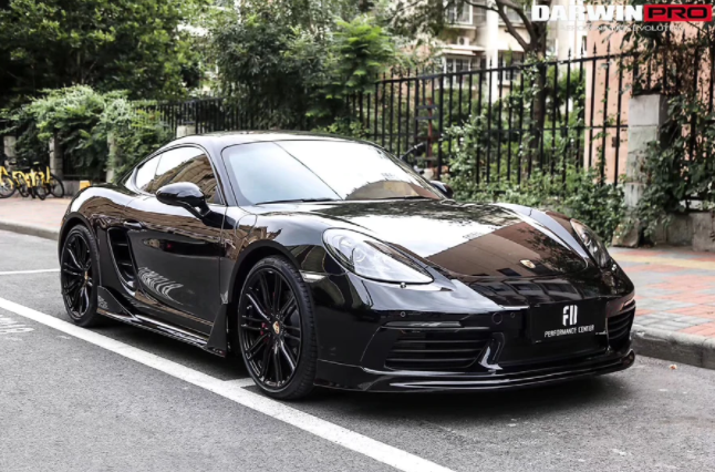 Porsche 718 Cayman/Boxster BKSS Style Carbon Fiber Voorspoiler 2017-2021