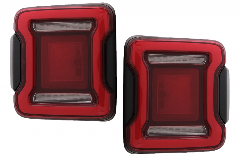 Full LED Taillights suitable for Jeep Wrangler IV JL/JLU (2018-up) RED with Dynamic StartUp and Sequential Turning Lights