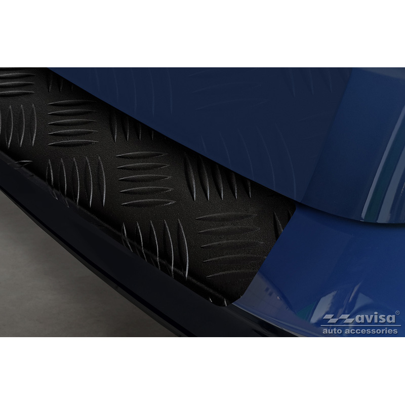 Matzwart Aluminium Achterbumperprotector  Skoda Kamiq 2019- 'Riffled Plate'