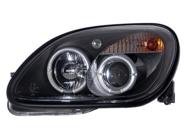 Faros Mercedes SLK 98-00 Angel Eyes negro