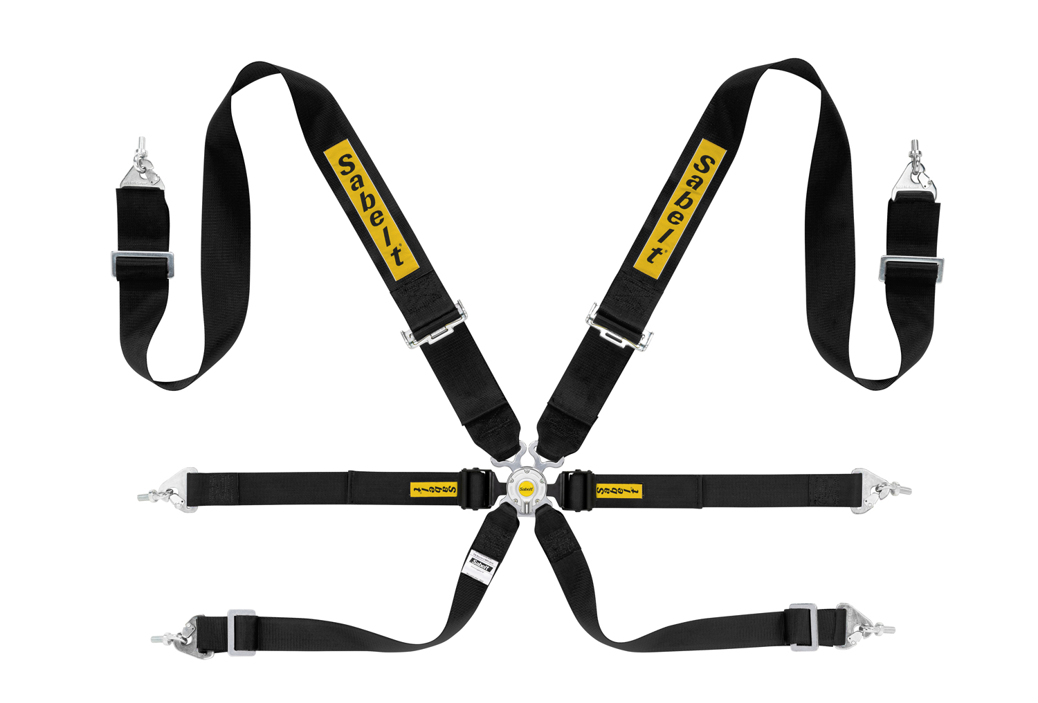 Sabelt Gordel 4 Punts Steel Rood 3 Inch-2 Inch