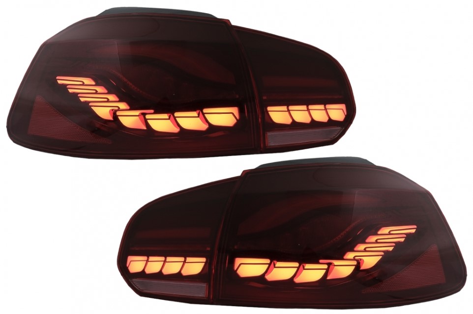 Taillights led VW Golf VI 10/08- R-look red/Smoke